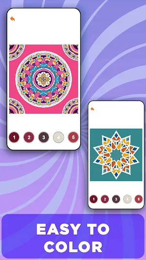 Mandala Pixel Color By Number Screenshot 3