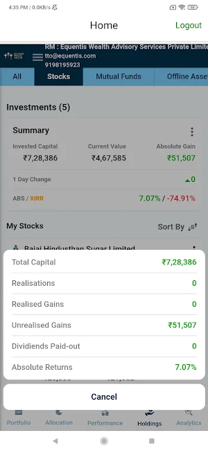 EPW - Equentis Private Wealth Screenshot 3