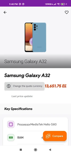 Smartphone Prices & Specs Screenshot 2