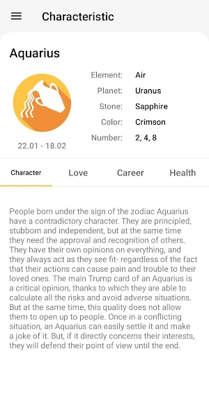 Aquarius Horoscope Screenshot 3