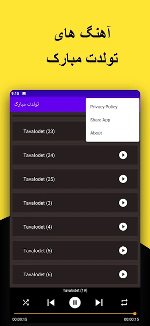 آهنگ های شاد تولد بدون اینترنت Screenshot 3