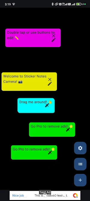 Sticker Notes Camera Screenshot 2