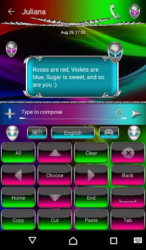 Alien Go Keyboard Theme Screenshot 1