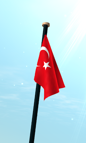 Turkey Flag 3D Free Wallpaper Screenshot 2