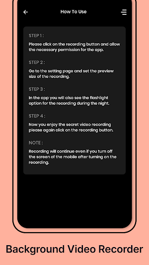 Background Video Recorder Screenshot 1