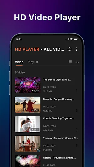 HD Video Player: Home Screenshot 1