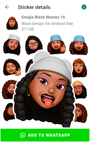 Emoji Black People Stickers Screenshot 2