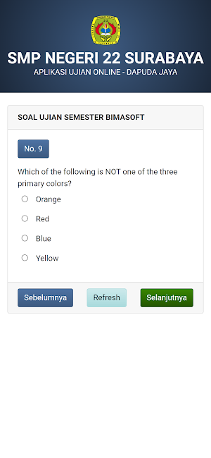 Exam SMP Negeri 22 Surabaya Screenshot 1