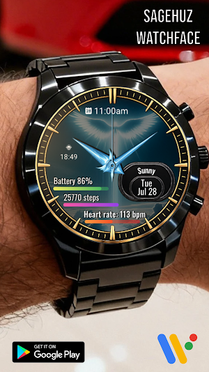 Angel Analog A097 Watch Face Screenshot 3