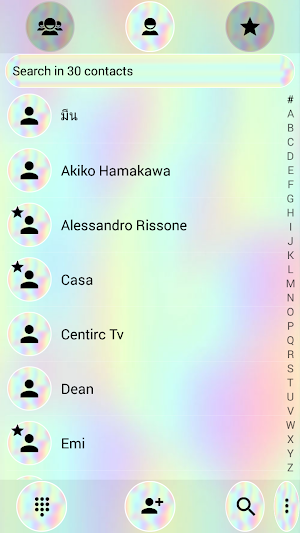 Dialer Holographic Gray Theme Screenshot 2