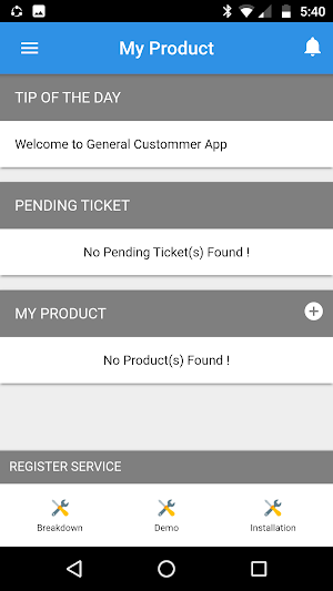 General Air Conditioner Customer App Screenshot 2