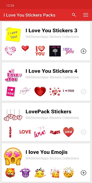 I love You Stickers and romantic WAStickerApps Screenshot 2