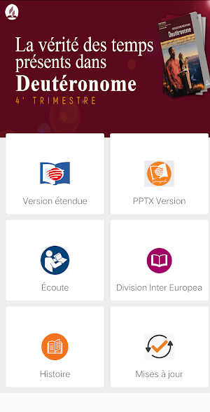 French Sabbath School Lesson Screenshot 0