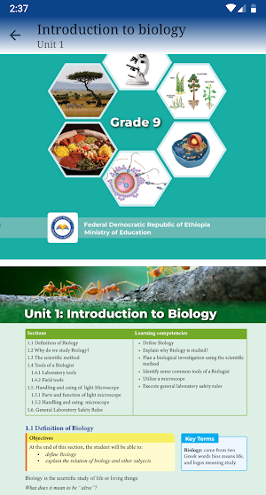 Biology Grade 9 Student Textbo Screenshot 0