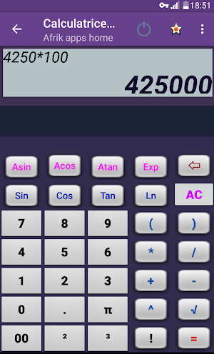 Calculatrice AAH Screenshot 2