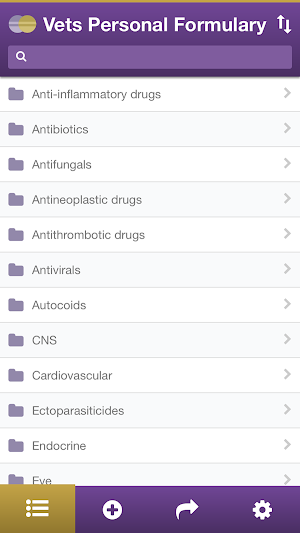 Vets Personal Formulary Screenshot 0