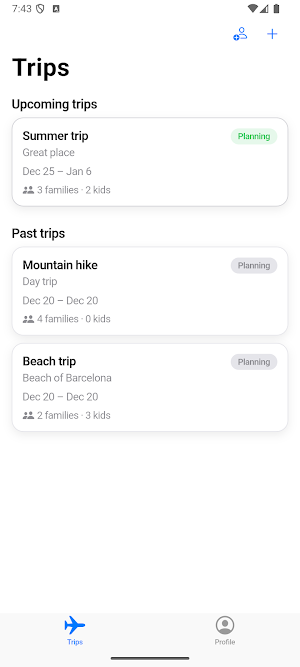 Family Trips Screenshot 0