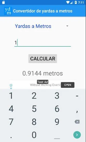 Convertidor de yardas a metros Screenshot 3