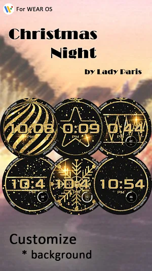 Christmas Gold Watch Face Screenshot 2