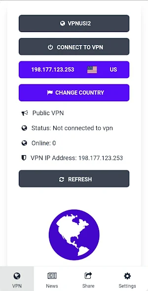 VPNUSI2 - Private Proxy VPN Screenshot 0