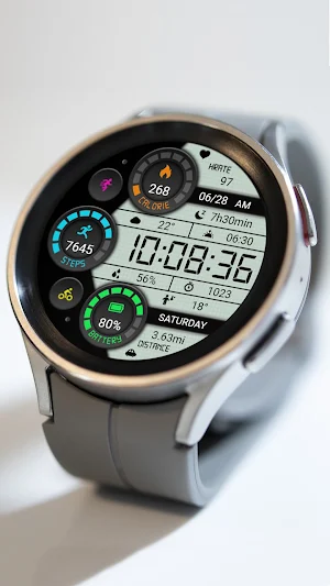 Retro Functional LCD ZKinWatch Screenshot 3