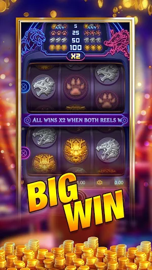 Twin Claw Neon Slots Screenshot 3