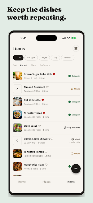 TasteTwice: Food Memory Screenshot 2
