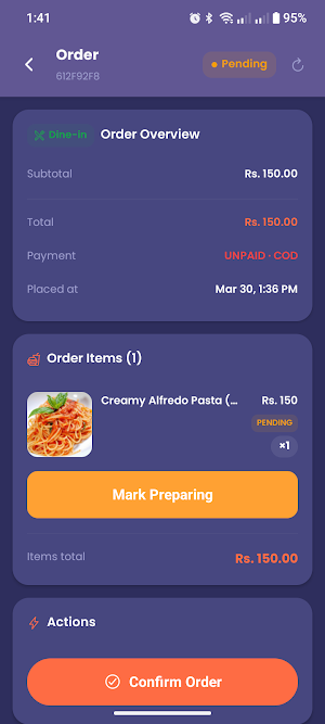 Yahfood Management Screenshot 1