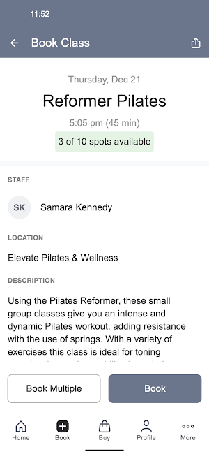 ELEVATE Pilates & Wellness Screenshot 2
