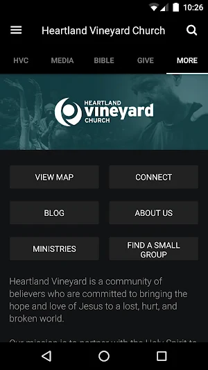 Heartland Vineyard Church Screenshot 2