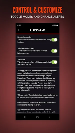Lezyne Radar Ally Screenshot 3