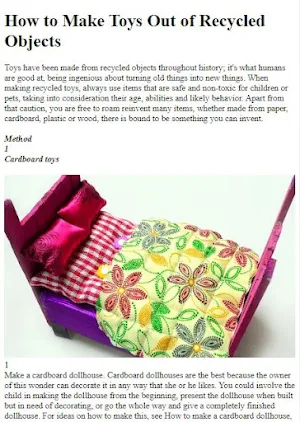 Make Toys Out Recycled Objects Screenshot 0
