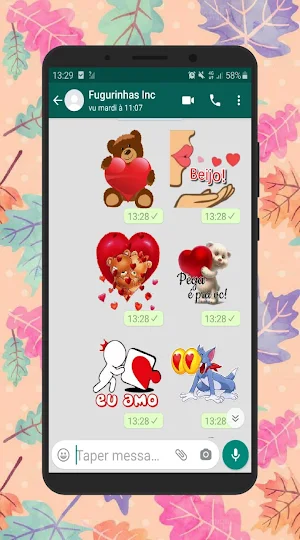 Figurinhas amor Perfeito - WAStickerApps Screenshot 0