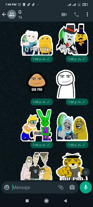 Stickers de Que Pro Screenshot 2