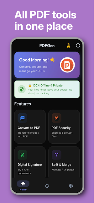 PDFGen - PDF Converter & Tools Screenshot 0