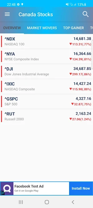 Canada Stocks Screenshot 1