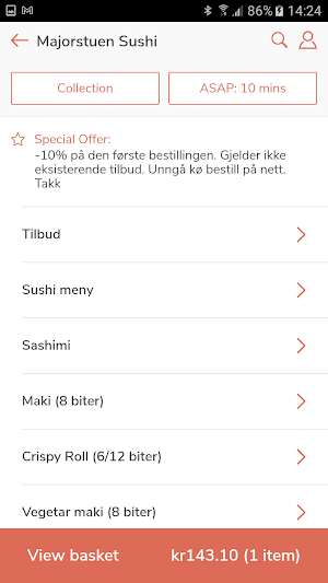 Majorstuen Sushi Screenshot 1