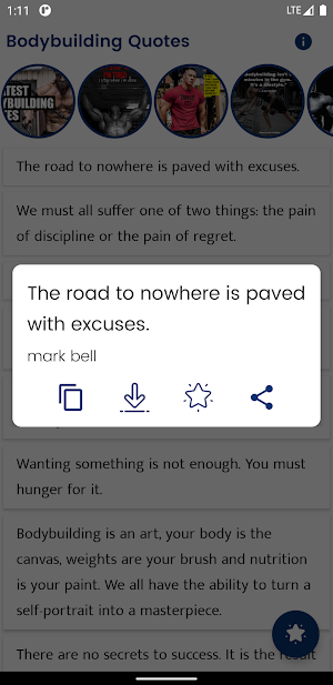 Bodybuilding Quotes and Saying Screenshot 0