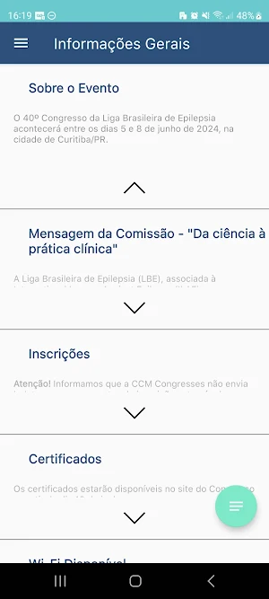 Congresso LBE Screenshot 2