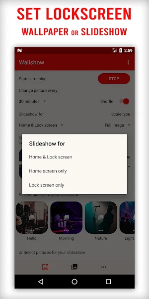 Wallshow - Wallpaper Slideshow. Wallpaper changer. Screenshot 1