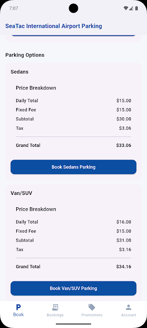 SeaTac Int Airport Parking Screenshot 1