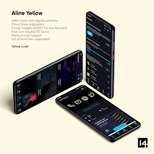 Aline Yellow icon pack - linear yellow icons Screenshot 1