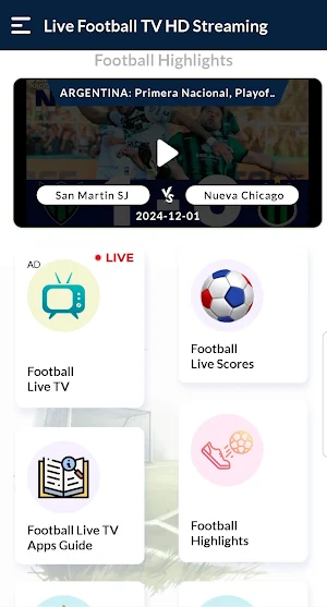 Live Football TV HD Streaming Screenshot 0