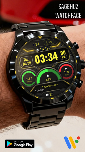 A119 KHIM Digital Watch Face Screenshot 0