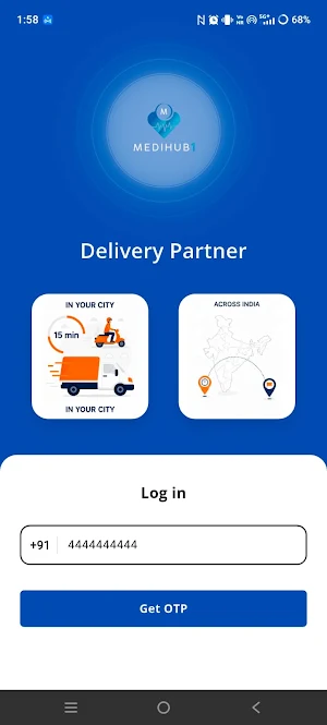 MediHub1 Delivery Partner Screenshot 0