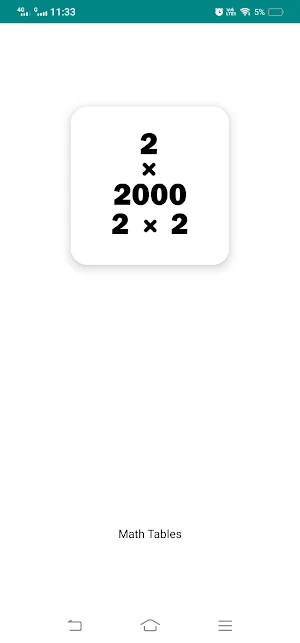 Unlimited Math Tables Screenshot 0