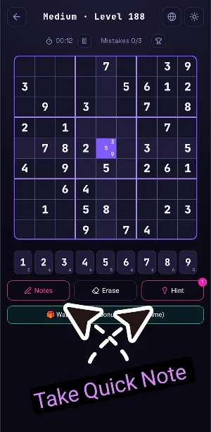 Sudoku Game - Number Puzzle Screenshot 3