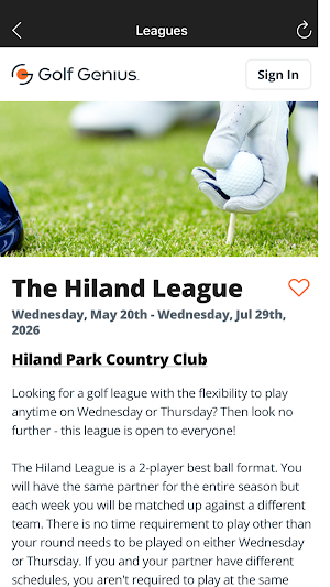 Hiland Park Country Club Screenshot 0