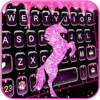 Pink Glitter Unicorn2 Keyboard Theme
