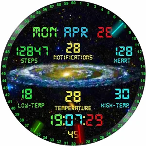 Animated Galaxy Watch Face Screenshot 1